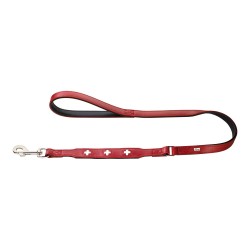 Hunter Swiss Red/Black Leash 100 cm: Sturdy and Comfortable for Dog Walks
