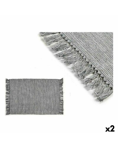 Gray Rug 180 x 120 cm Long Pile - 2 Units
