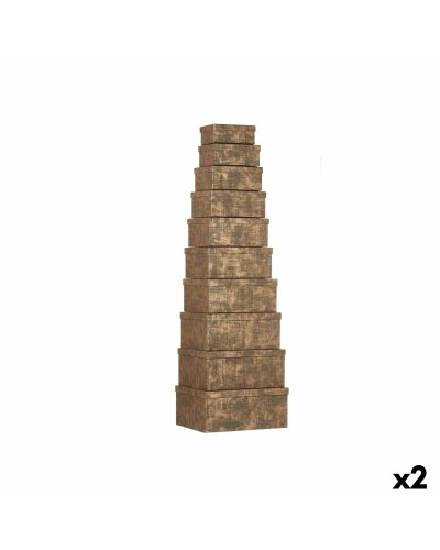 Juego de Cajas Apilables Negras (2) para Organización del Hogar
