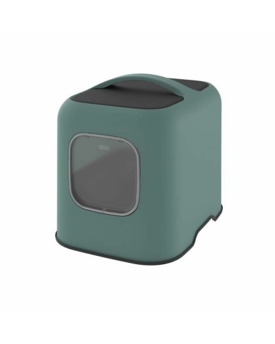 Rotho My Pet Arenero para Gatos MISTLETOE | Verde | Plástico | Higiene Felina
