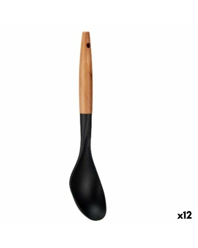 Cucharón de Madera de Haya Negra de 33,5 cm (12 Unidades)
