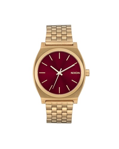 Nixon Time Teller Stahl Gold/Schwarz - Lässige, elegante Herrenuhr
