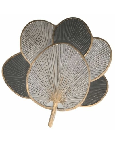 DKD Home Decor - Decoración de Pared Blanco Gris Dorado, 121 x 2 x 121 cm (Set de 2)
