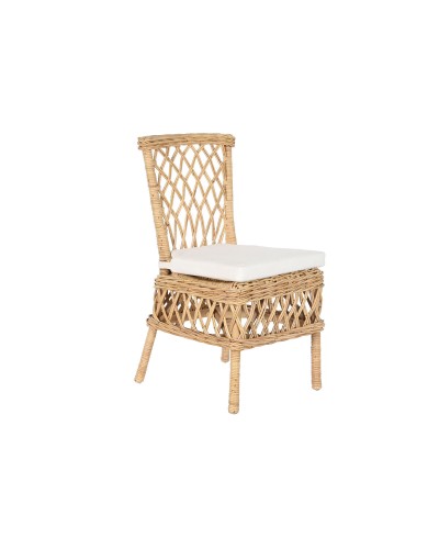 Stol DKD Home Decor Vit Naturell 45 x 55 x 85 cm 45 x 55 x 90 cm 47 x 58 x 90 cm