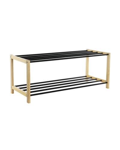 Scarpiera ESPRIT da 80x31x32cm, Nero Naturale, Home [EAN: 8424002107918]