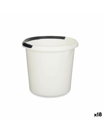 Emmer met handvat Wit Antraciet 10 L (18 Stuks)
