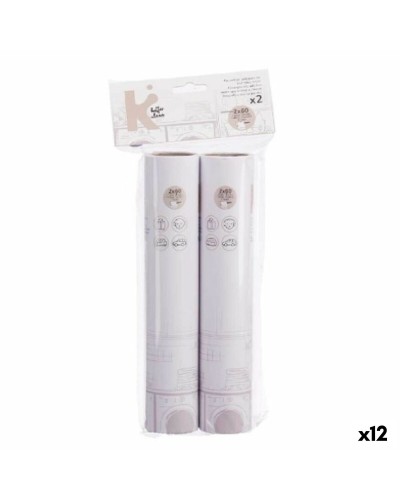 Recharges Anti-Peluche Blanches 24 x 19 cm (12 Pièces) pour une Élimination Efficace des Peluches
