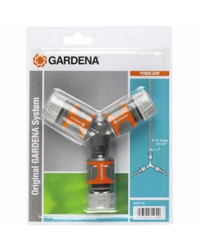 Conector Triple Gardena para Riego, Ø 15 mm
