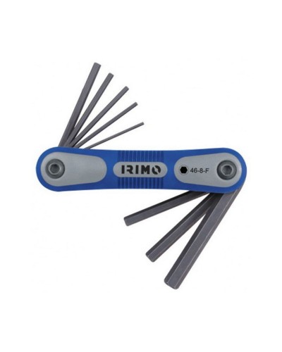 Irimo Chiavi Allen a Bussola, 8 Pezzi, Lunghezza 80 mm