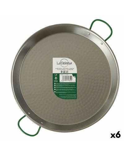 Sartén de Acero Pulido de 34 cm, Set de 6 para Cocina Profesional
