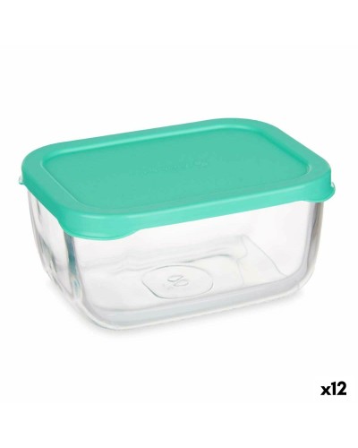 Lunchlåda SNOW BOX Grön Transparent Glas Polyetylen 420 ml (12 antal)