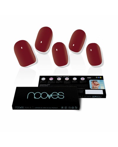 Nooves Unghie Finte Autoadesive Rosso Gel - Midnight Rain - Unghie Press On
