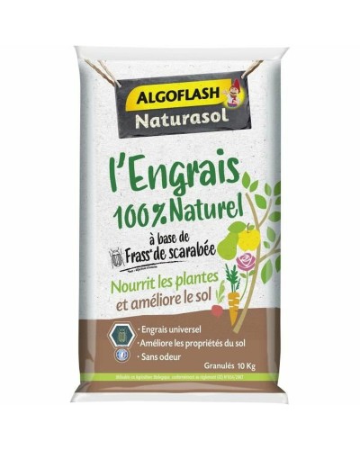 Fertilizzante Algoflash Naturasol per Piante | Migliora Crescita e Salute | 10 kg