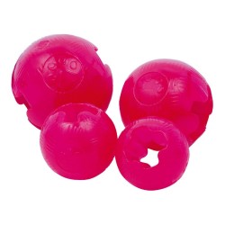 Pelota de juguete de TPR para perros Gloria, rosa (9,5 cm)
