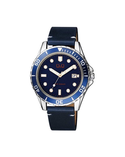 Q&Q Montre Homme Bleu A172J322Y - Ø 43mm - Décontractée et Résistante
