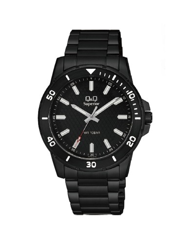 Q&Q Montre Homme S372J402Y Analogique Noir Sport Décontracté

