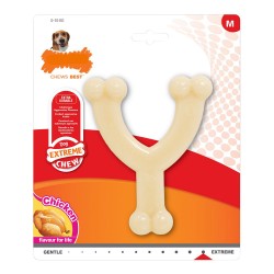 Nylabone Extreme Chew Wishbone: Unverwüstliches Kauspielzeug aus Nylon mit Hühnchengeschmack, Größe M
