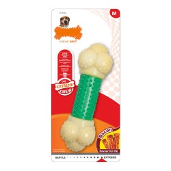 Nylabone Extreme Chew Double Action: Giocattolo da Mordere in Nylon Menta e Bacon per Cani Taglia M