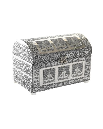 Smyckeskrin DKD Home Decor Grön Silvrig Trä Aluminium 25 x 15 x 18 cm