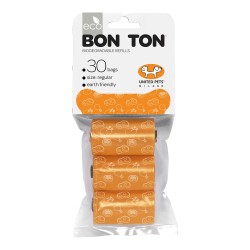 United Pets Bon Ton Regular: Dog Waste Bags, Orange 3 x 10 Units
