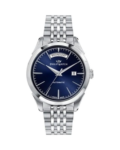 Philip Watch Roma: Silberfarbene Herrenuhr 41mm - Elegantes Design
