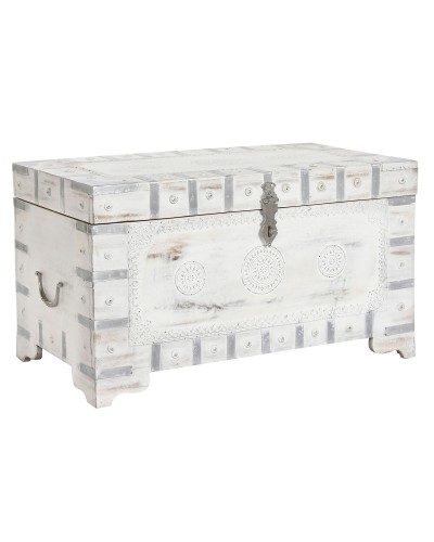 Baule DKD Home Decor in Legno di Mango (78x43x45 cm) per Spazio Extra