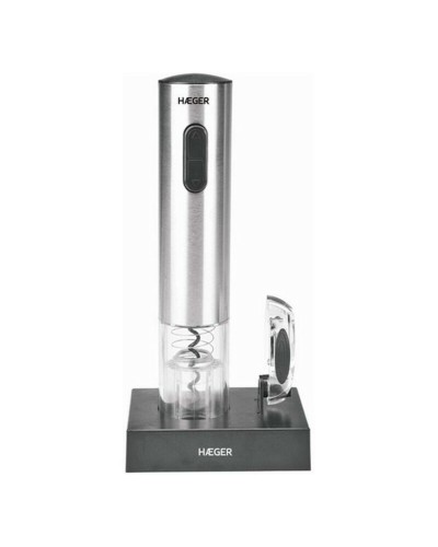 Tire-bouchon Électrique Haeger Acier Inoxydable - Ouvre Bouteille Facile et Élégant
