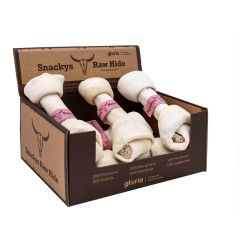 Snackys Rawhide für Hunde Gloria | Knoten 20-23 cm | 6er Pack
