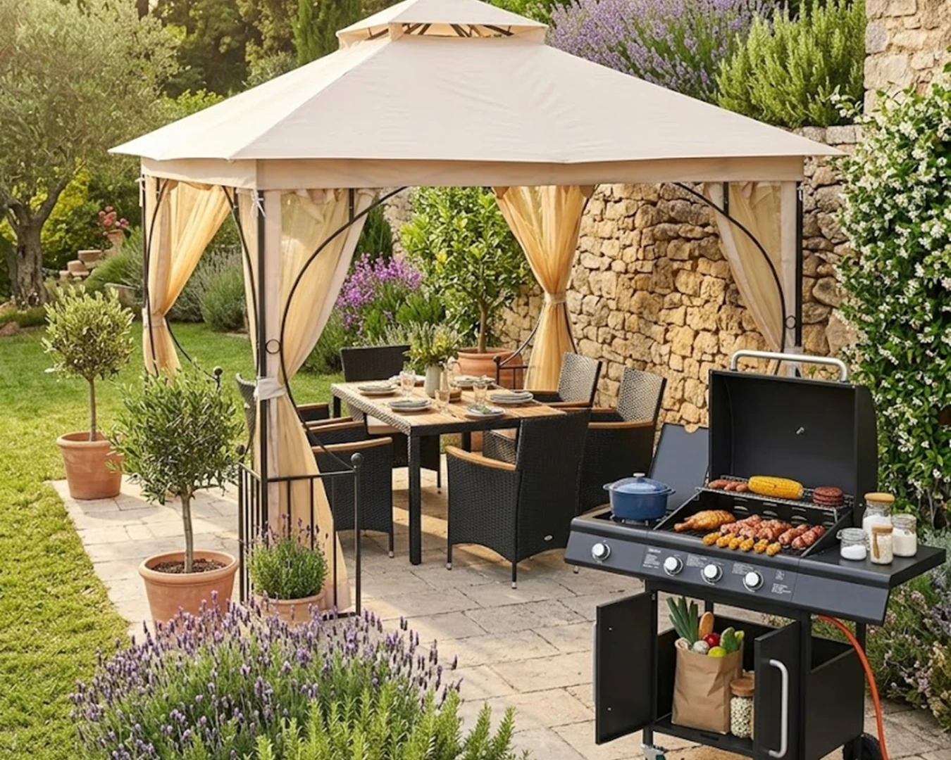 Mesa en el jardín